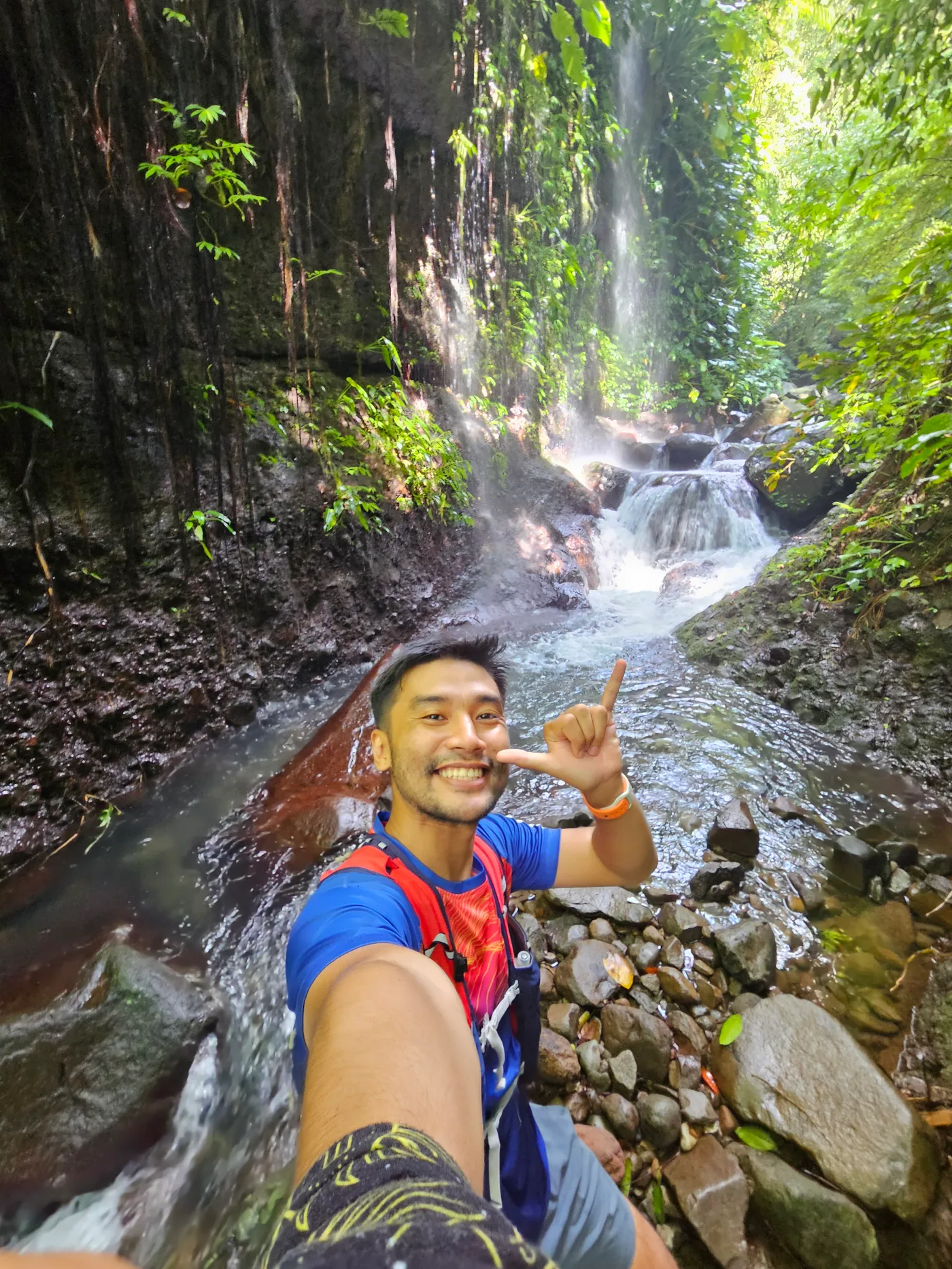 A cascade of water before Agila Falls